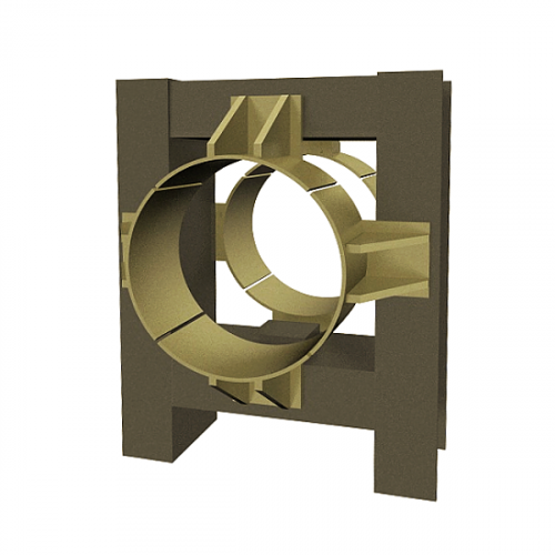 Опора неподвижная четырехупорная усиленная железобетонная для тепловых сетей ТС-664.00.00 820х300х270х1080 мм Серия 5.903-13 выпуск 7-95 140 кг