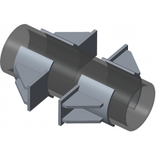 Опора неподвижная двухупорная усиленная для тепловых сетей ТС-662.00.00 273х120х137х492 мм Серия 5.903-13 выпуск 7-95 15,2 кг