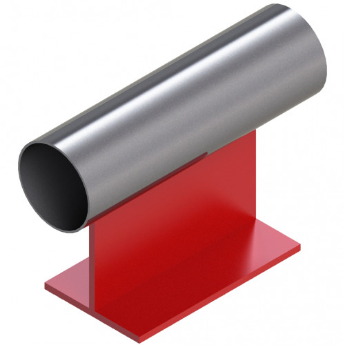 Опора неподвижная приварная тавровая для тепловых сетей исп. АС22 09Г2С 89х340х150 мм ОСТ 36-146-88 4,4 кг