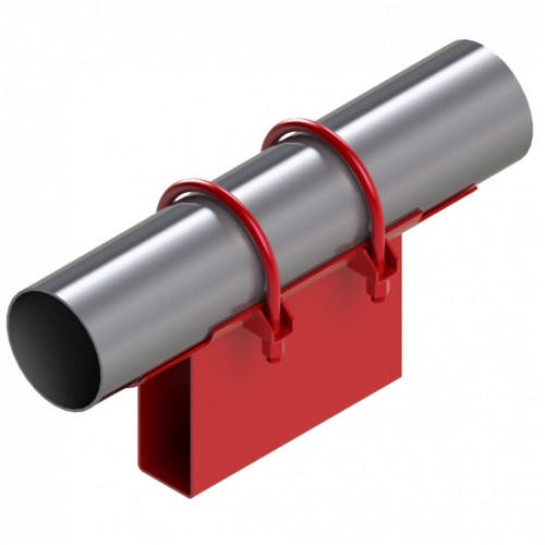 Опора неподвижная хомутовая корпусная для тепловых сетей исп. А21 / АС21 09Г2С 89х50х170х150 мм ОСТ 36-146-88 2,8 кг