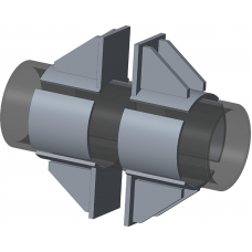 Опора неподвижная двухупорная усиленная с дополнительными подушками для тепловых сетей ТС-663.00.00 377х140х167х596 мм Серия 5.903-13 выпуск 7-95 28,78 кг