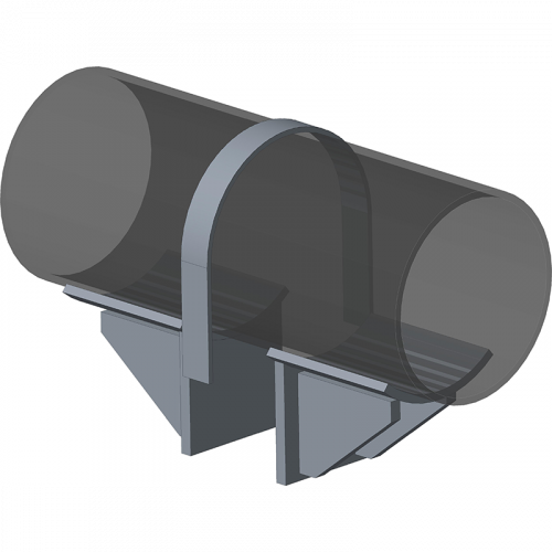 Опора неподвижная хомутовая с дополнительными упорами для тепловых сетей ТС-669.00.00 159х117х164 мм Серия 5.903-13 выпуск 7-95 5,1 кг