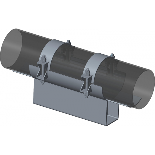 Опора неподвижная бугельная с корпусом для тепловых сетей ТС-671.00.00 820х500х680х100 мм Серия 5.903-13 выпуск 7-95 164,5 кг
