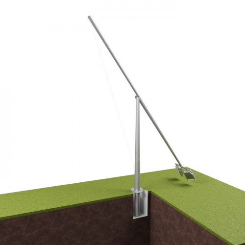 Опора освещения складывающаяся граненая фланцевая круглая ОМКС-25 Ст3сп5 124х456х25 мм в Абакане